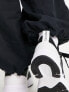 Calvin Klein Jeans monogram logo retro tennis trainers in black