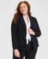 ფოტო #3 პროდუქტის Plus Size Two-Button Blazer