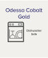 Фото #2 товара Odessa Cobalt Gold Butter/Relish Tray