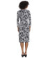 ფოტო #2 პროდუქტის Women's Long-Sleeve Twist-Front Dress