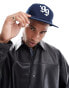 ASOS DESIGN fitted y2k baseball cap in navy with embroidery