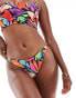 ASOS DESIGN Lillie high leg hipster bikini bottom in multi abstract print Mehrfarbig/Abstrakt, 36 - фото #3