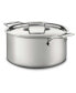 Фото #2 товара D5 Brushed Stainless Steel 8 Qt. Covered Stockpot