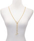 Фото #2 товара Gold-Tone Crystal 36" Toggle Lariat Necklace