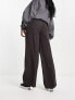 COLLUSION pinstripe tailored baggy trousers in brown