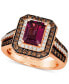 Фото #1 товара Кольцо Le Vian Double Halo Rhodolite & Diamond