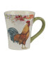 Floral Rooster Set of 4 Mug 14 oz.