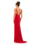 ფოტო #7 პროდუქტის Women's Ieena Plunge Neck High Slit Gown