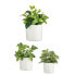 Set of pots Ø 14 cm Ø 22 cm Ø 17 cm Cylinder 3 Pieces White