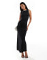 ASOS DESIGN contrast binding maxi dress with cut out in black Черный, XS - EU 32-34 - фото #2