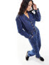 Фото #1 товара Mango western denim jumpsuit in blue