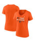 Фото #1 товара Women's Orange Baltimore Orioles 2023 Postseason Locker Room V-Neck T-shirt