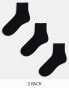 Фото #2 товара ASOS DESIGN 3 pack sports socks with terry sole and arch support in black