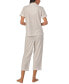 Фото #2 товара Women's 2-Pc. Printed Capri Pajamas Set