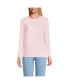 ფოტო #3 პროდუქტის Women's Relaxed Supima Cotton Long Sleeve Crew Neck T-Shirt