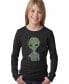 ფოტო #1 პროდუქტის Big Girl's Word Art Long Sleeve T-Shirt - Alien