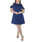 Фото #5 товара Plus Size Ruffle A-line Knee Length Dress