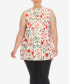 Фото #1 товара Plus Size Floral Sleeveless Tunic Top