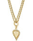 Фото #3 товара Macy's puff Heart Rope-Framed 18" Pendant Necklace in 10k Gold