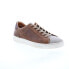 Фото #3 товара Bruno Magli Dante BM2DANB8 Mens Brown Leather Lace Up Lifestyle Sneakers Shoes 7