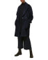 Фото #2 товара $499. Whistles Women's Wool Blend Lana Drawn Cocoon Coat Black L