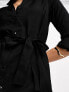 Vero Moda midi shirt dress in black