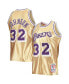 ფოტო #1 პროდუქტის Men's Magic Johnson Gold Los Angeles Lakers 75th Anniversary 1984-85 Hardwood Classics Swingman Jersey