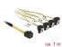 Delock 85685 - Black - Yellow - 1 m - 1 x Mini SAS HD SFF-8643 - 4 x SATA 7 pin - Male/Male