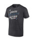 Men's Heather Charcoal New England Patriots 2021 NFL Playoffs Bound Lights Action T-shirt