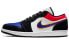 Фото #2 товара Jordan Air Jordan 1 Low 湖人 低帮 复古篮球鞋 男款 黑蓝拼接 / Кроссовки Jordan Air Jordan CJ9216-051