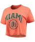 Фото #2 товара Women's Orange Distressed Miami Hurricanes Edith Vintage-Like Burnout Crop T-shirt