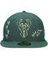 Фото #3 товара Men's Hunter Green Milwaukee Bucks 2021 NBA Finals Champions Icon 59FIFTY Fitted Hat