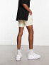 ASOS DESIGN skinny chino shorts in mid length in beige