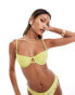 South Beach glitter underwire bikini top in chartreuse grün, 36 - фото #1