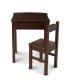 Wooden Lift-Top Desk & Chair - Espresso