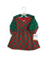 Фото #2 товара Toddler Girls Cotton Dresses, Christmas Plaid 2pck