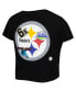 ფოტო #2 პროდუქტის Women's Black Pittsburgh Steelers Historic Champs T-shirt