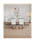 Table & Chair Set: Glass Top, 6 White Chairs