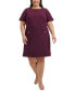 Plus Size Patch-Pocket Shift Dress