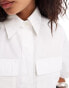 Фото #4 товара Urban Revivo cropped boxy cotton shirt in white