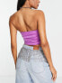 Фото #3 товара ASOS DESIGN satin corset top in purple