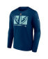 Фото #3 товара Men's Deep Sea Blue Seattle Kraken Authentic Pro Core Collection Secondary Long Sleeve T-Shirt