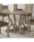 Фото #1 товара Modern Farmhouse Round Dining Table, 45.7", Rustic Grayish Brown