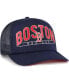 Фото #3 товара Men's Navy Boston Red Sox Backhaul Foam Trucker Snapback Hat