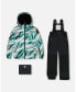 Фото #1 товара Toddler Boys Two Piece Snowsuit Printed Glaciers And Black - Toddler|Child