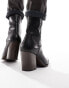 Фото #4 товара ASOS DESIGN heeled chelsea boot in black leather with natural sole