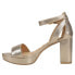 CL by Laundry Go On Starstone Metallic Platform Womens Gold Casual Sandals GOON