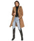 Фото #5 товара Women's Faux-Fur Hooded Wool Blend Belted Coat