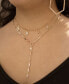 Фото #3 товара Ariella Glass Crystal Layered Lariat Women's Necklace Set