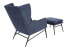 Lounge-Sessel mit Ottomane L62